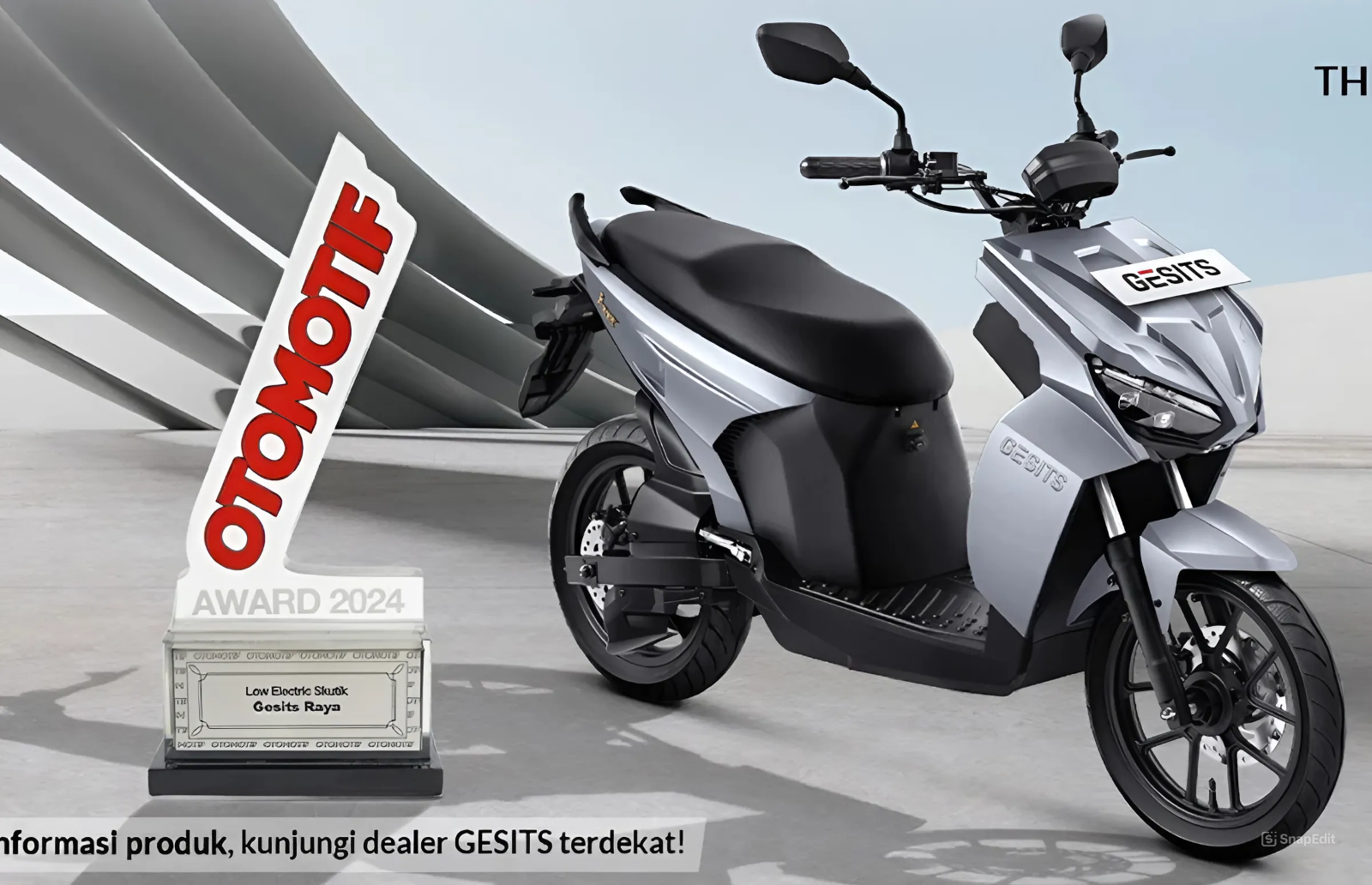 Motor listrik Gesits Seraya warna grey