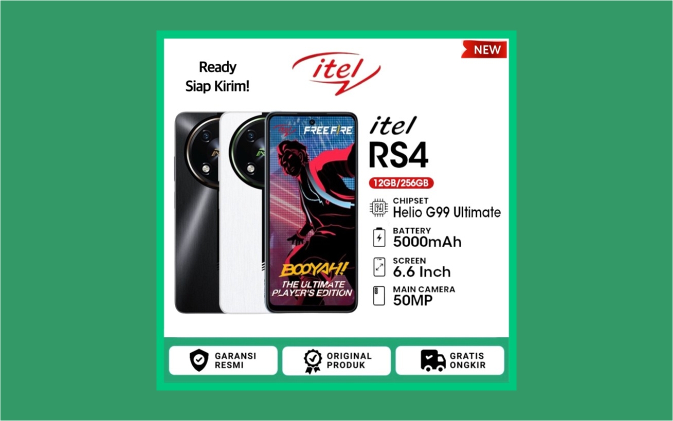 Itel RS4 masuk ke dalam daftar 7 Rekomendasi HP 1 Jutaan Terbaik Juli 2024