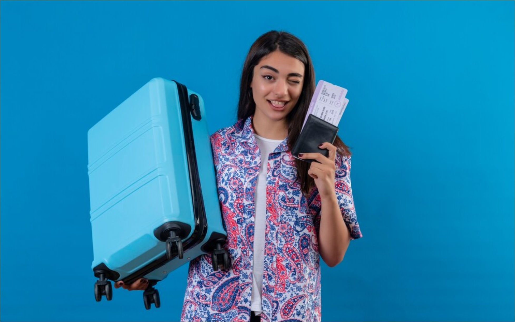Ilustrasi seseorang yang akan liburan ke luar negeri Freepik stockking