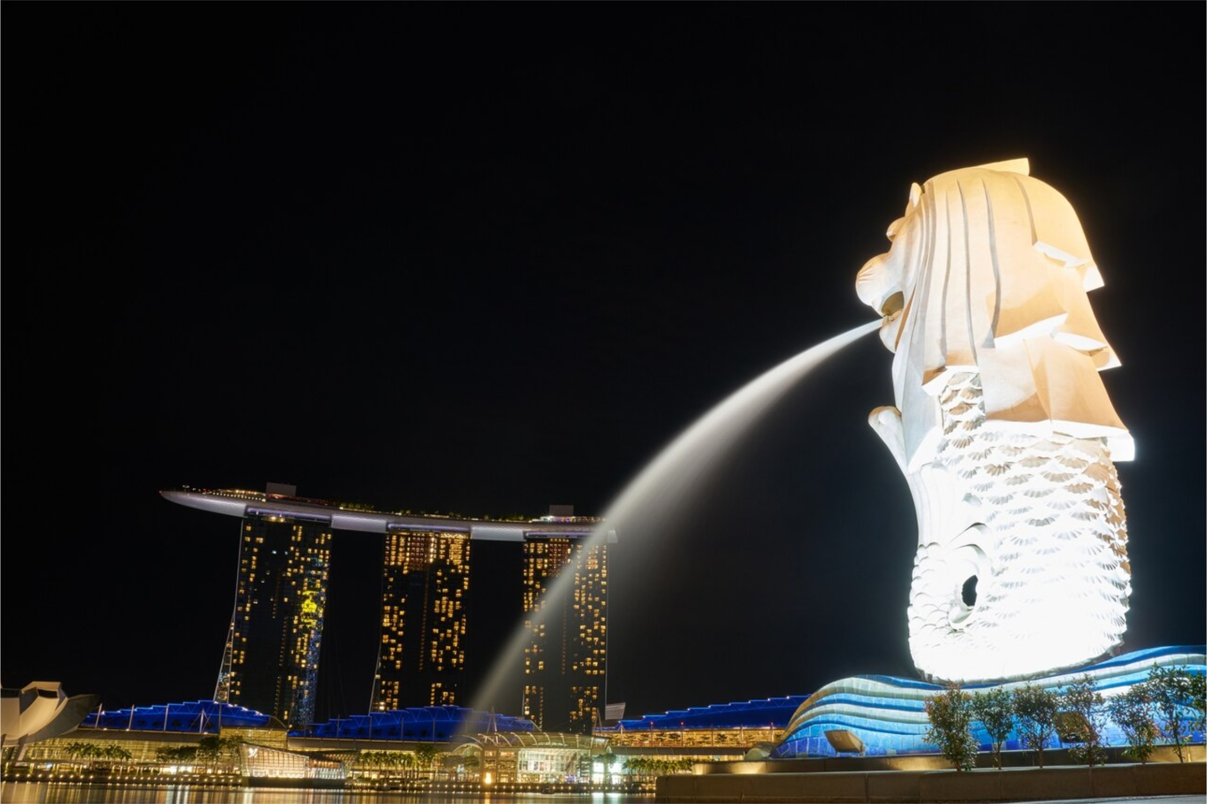 Patung singa laut di Singapura Freepik freestockcenter