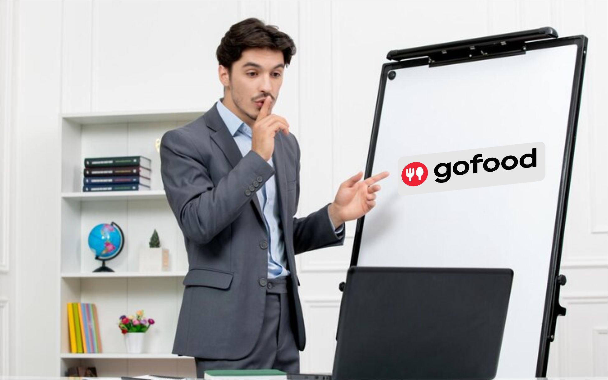 Ilustrasi seseorang sedang memberikan tips agar orderan di Gofood Gacor Freepik kamranAydinov
